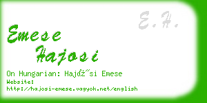 emese hajosi business card